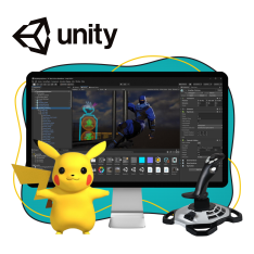 Мир игр на Unity 2D на популярном движке + AI-помощники - КИБЕРшкола программирования для детей, компьютерные курсы для школьников, начинающих и подростков - KIBERone г. Дзержинский
