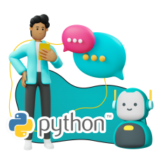 Умный чат-бот на Python - КИБЕРшкола программирования для детей, компьютерные курсы для школьников, начинающих и подростков - KIBERone г. Дзержинский